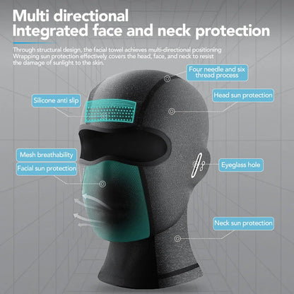 Ice Silk Cycling Balaclava – UV Protection Face Mask for Motorcycle and Outdoor Use – Quick-Drying Full Face Cover – Size L