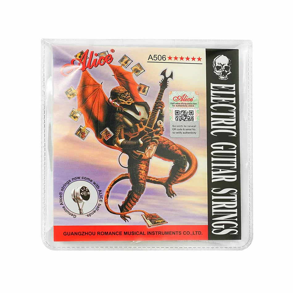 Alice A506 Electric Guitar Strings Set — Steel Core, Nickel-Plated Alloy Wound (008-038 / 009-042 / 010-046)