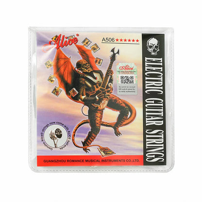 Alice A506 Electric Guitar Strings Set — Steel Core, Nickel-Plated Alloy Wound (008-038 / 009-042 / 010-046)