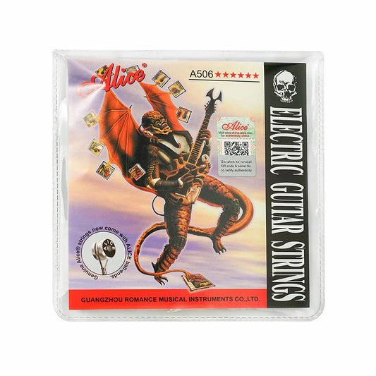 Alice A506 Electric Guitar Strings Set — Steel Core, Nickel-Plated Alloy Wound (008-038 / 009-042 / 010-046)