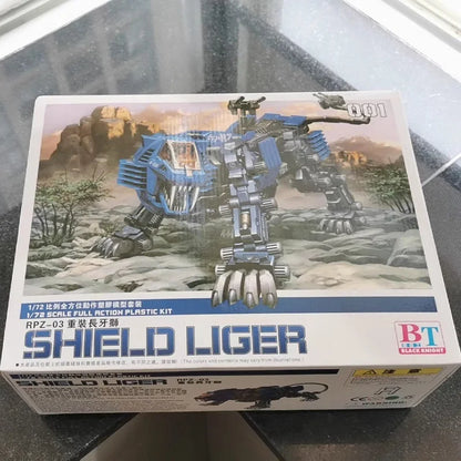 BT ZOIDS RPZ-03 Shield Liger Model Kit — 1:72 Scale Full Action Plastic Building Blocks for Birthday & Christmas Gifts