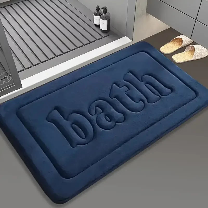 Soft Anti-Slip Bathroom Floor Mat – 1.2cm Thick Water-Absorbing Flannel Door Mat, Home Decoration