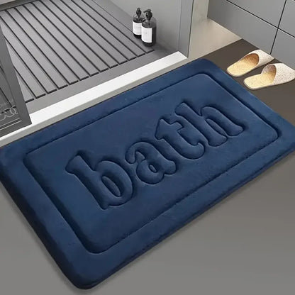 Soft Anti-Slip Bathroom Floor Mat – 1.2cm Thick Water-Absorbing Flannel Door Mat, Home Decoration