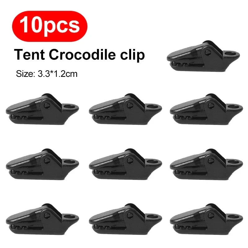 Camping Tent Clips – Anti-Wind Crocodile Clamps for Tarpaulin & Tent, 10/20/50PCS Outdoor Hooks