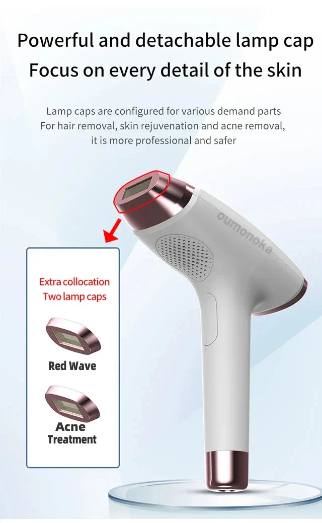 Body Bikini IPL Hair Removal Device — 999,999 Flashes Permanent Painless Laser Epilator for Women, Home Use