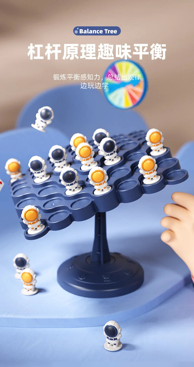 Kids Balance Tree Board Game – Astronaut & Frog Tabletop Toy for Parent-Child Fun & Party Play