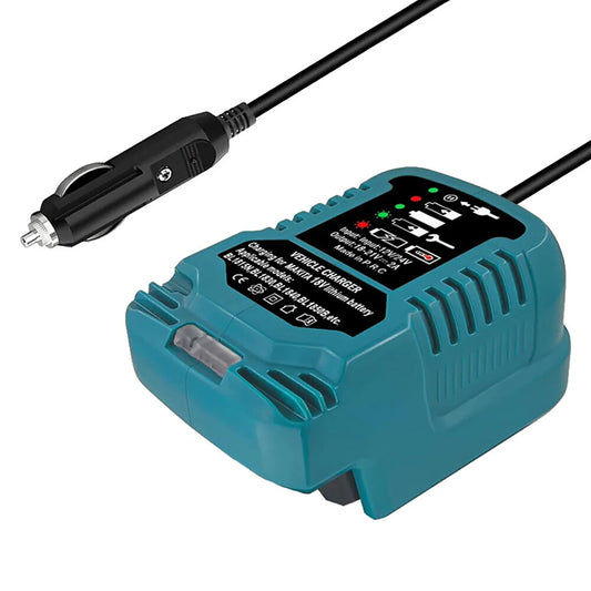 DC 12V/24V Mini Car Charger – Compact Li-ion Cigarette Lighter Plug with LED for Makita 18V LXT Batteries BL1860 & BL1830