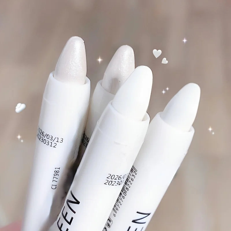 Shimmering Highlight Stick – Glitter White Eyeshadow Pencil for Bright, Dazzling Eye Makeup