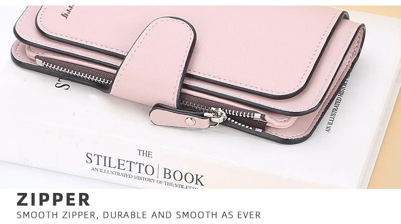 2024 Women’s Long Wallet – Custom Name Engraving, 15 Card Holders & Zippered Classic Purse