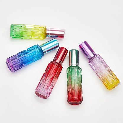 10ml Square Glass Perfume Bottle – Colorful Mini Refillable Spray Vial for Fragrance & Cosmetic Packaging