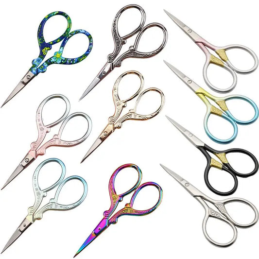 Print Flower Scissors – Durable High Steel Vintage Tailor Scissors for Fabric, Embroidery, Craft & Sewing Shears