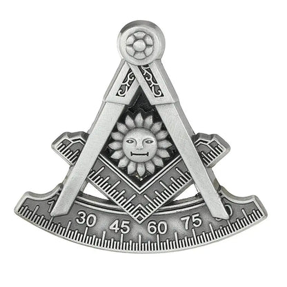 Vintage Freemason Emblem Brooch Pin - Hollow Masonic Symbol Badge Ancient Lodge Collectible Accessory