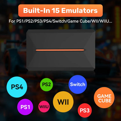 Launchbox 500GB Gaming Hard Drive Emulator for PS4, Switch, GameCube, PS3, PS2, Wii, WiiU with 3700+ 3D & AAA PC Games