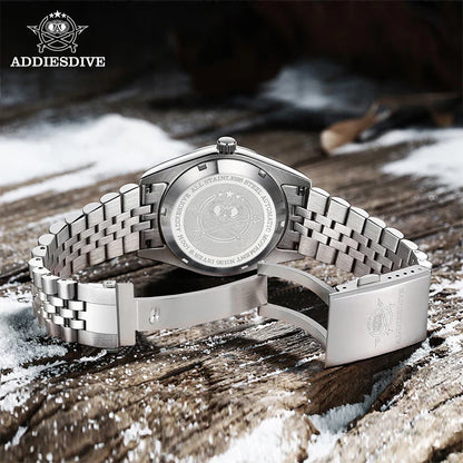 ADDIESDIVE 2024 Luxury Couple Watches – Sapphire Crystal Automatic Mechanical NH35A Steel Wristwatch for Men & Women Gift