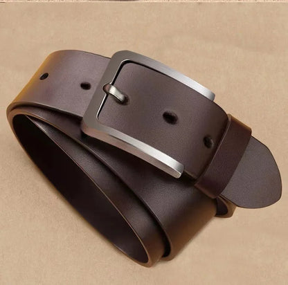 Men’s Luxury Designer PU Leather Belt – Adjustable Alloy Buckle for Jeans & Business (105-125cm)