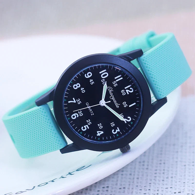 Children's 60-Minute Scale Quartz Wristwatch - Silicone Strap Watch for Boys & Girls, Junior High & Elementary School Exam Watch