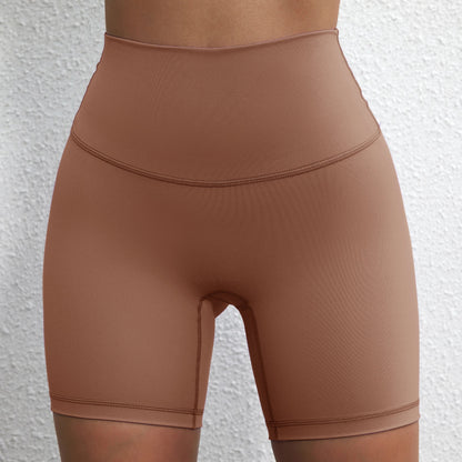 Women’s Solid Color Yoga Shorts – Compression Sport Leggings, Sweat-Wicking Training & Cycling Shorts with Pocket