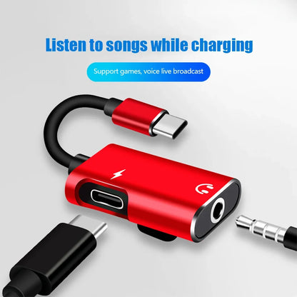 Type-C to 3.5mm Jack Adapter – Audio Splitter for Xiaomi, Huawei, USB-C Headphone Cable & Charger AUX Adapter