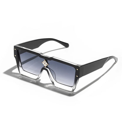 Ruiao Retro Black Millionaire Sunglasses – Luxury Square Designer Shades for Men & Women (2024)