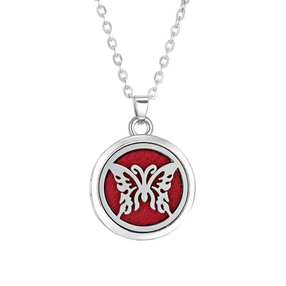 Tree of Life Aromatherapy Necklace – Stainless Steel Essential Oil Diffuser Locket Pendant