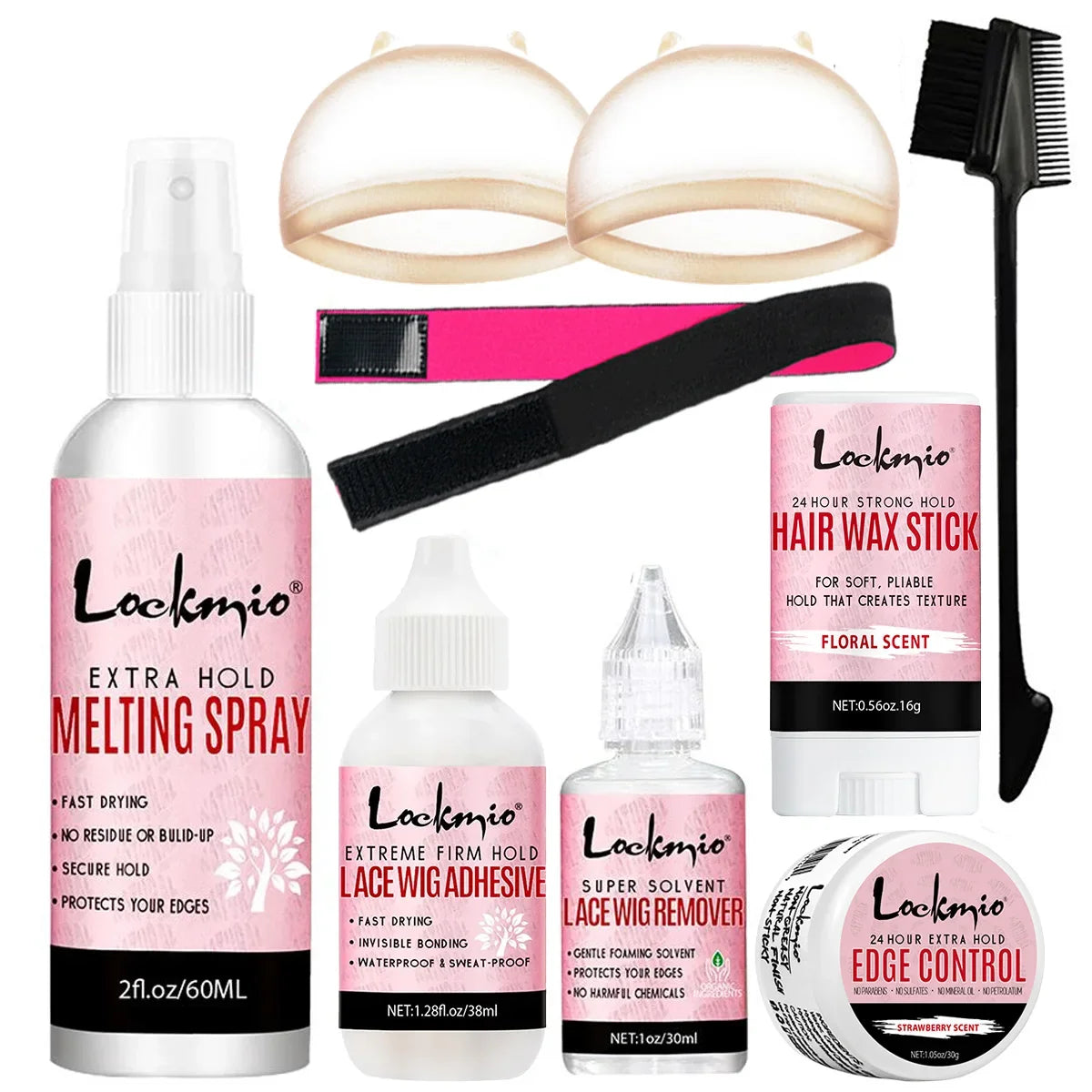 LOCKMIO 60ML Lace Wig Glue - Fast-Drying Long-Lasting Adhesive for Wigs, Mesh & Cosplay Installations