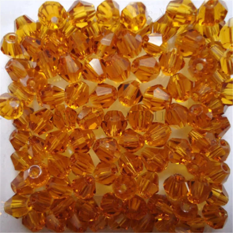 Isywaka 3–8mm Austria Crystal Bicone Glass Beads – Colorful Faceted Loose Spacer Beads for DIY Jewelry Making, Bracelet & Charm Craft Supplies