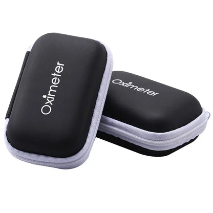 Hard EVA Portable SpO2 Finger Pulse Oximeter Carrying Case – Zipper Storage Bag for Earphones, Data Cable, and Travel