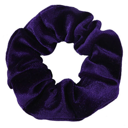 10/6/1Pcs Velvet Hair Scrunchies Set for Women – Solid Color Elastic Ponytail Hair Bands & Headband Accessories (Black Pack)
