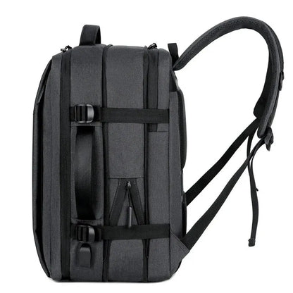 Classic Men's Travel Backpack | Business & School | Expandable USB Bag | Large Capacity Laptop Waterproof Fashion
