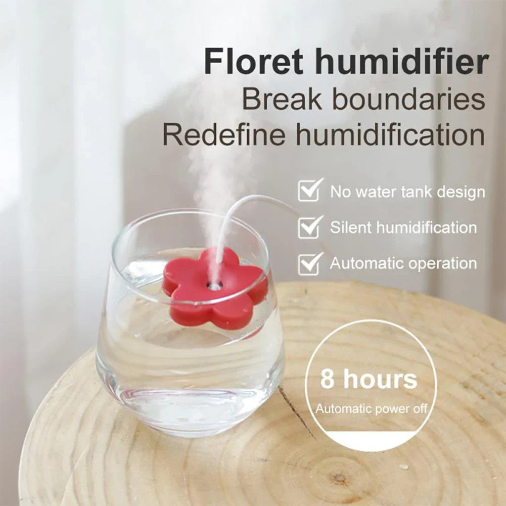 Petal-Shaped Mini Portable Air Humidifier – Ultrasonic Aromatherapy Diffuser for Home & Bedroom, USB DC 5V 1A