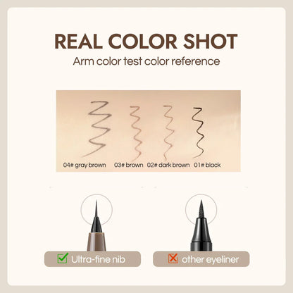 GECOMO 0.01mm Liquid Eyeliner – Super Slim, Waterproof, Quick-Dry, Long-Lasting & No-Smudge Pencil