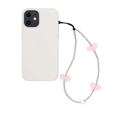 KKBEAD K-Pop Black Matte Bead Phone Charm with Pink Heart Strap –  Phone Chain Lanyard Jewelry Cellphone Accessories for Girls & Fans
