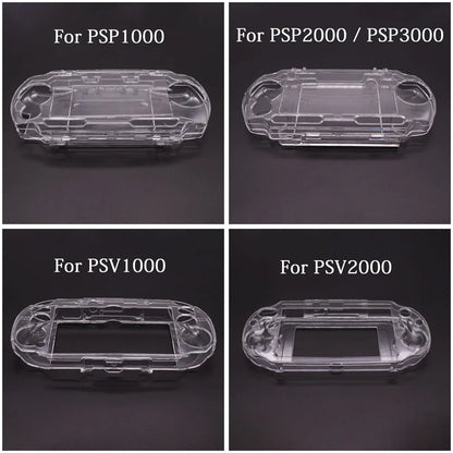 Clear Crystal Hard Shell Case for PS Vita & PSP | Transparent Protective Cover for PSV 1000/2000/3000