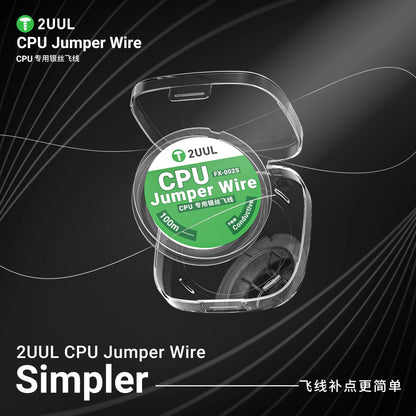 2UUL FX-002S CPU Silver Wire – 100m High-Conductivity Flying Line for Mobile Phone Repair and CPU Point Connections