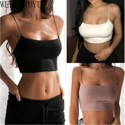 Sexy Sleeveless Corset Crop Top for Women – Y2K Streetwear Tank in White, Black, Yellow & Red