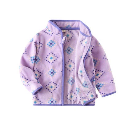Jumping Meters Dinosaur Zipper Jacket – Kids Fleece Coat with Pockets, Fashionable Outerwear for Boys & Girls