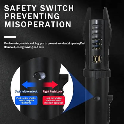 Blowtorch Windproof Turbo Torch Lighter — Jet Gas Spray Gun for Kitchen, Cooking, Smoking, Jewelry, Welding, Cigar