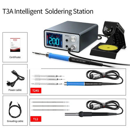 AIXUN T3A/T3B Intelligent Soldering Station – Rework Station for PCB & BGA Soldering with T115/T210/T245/T12 Tools
