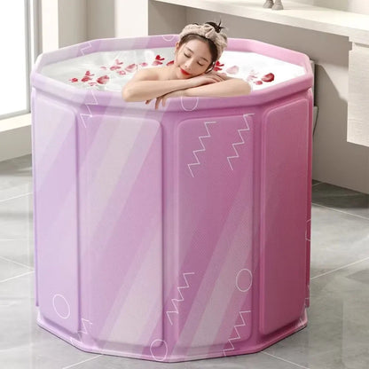 Foldable Portable Bath Tub - Thickened Full Body Bath Bucket for Children & Adults, Long-Term Temperature Lock