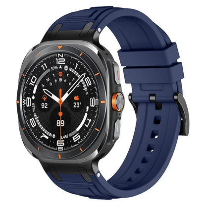 Soft Silicone Loop Strap for Samsung Galaxy Watch Ultra 47mm — Men’s Sports Band with No-Gap Curved End Bracelet
