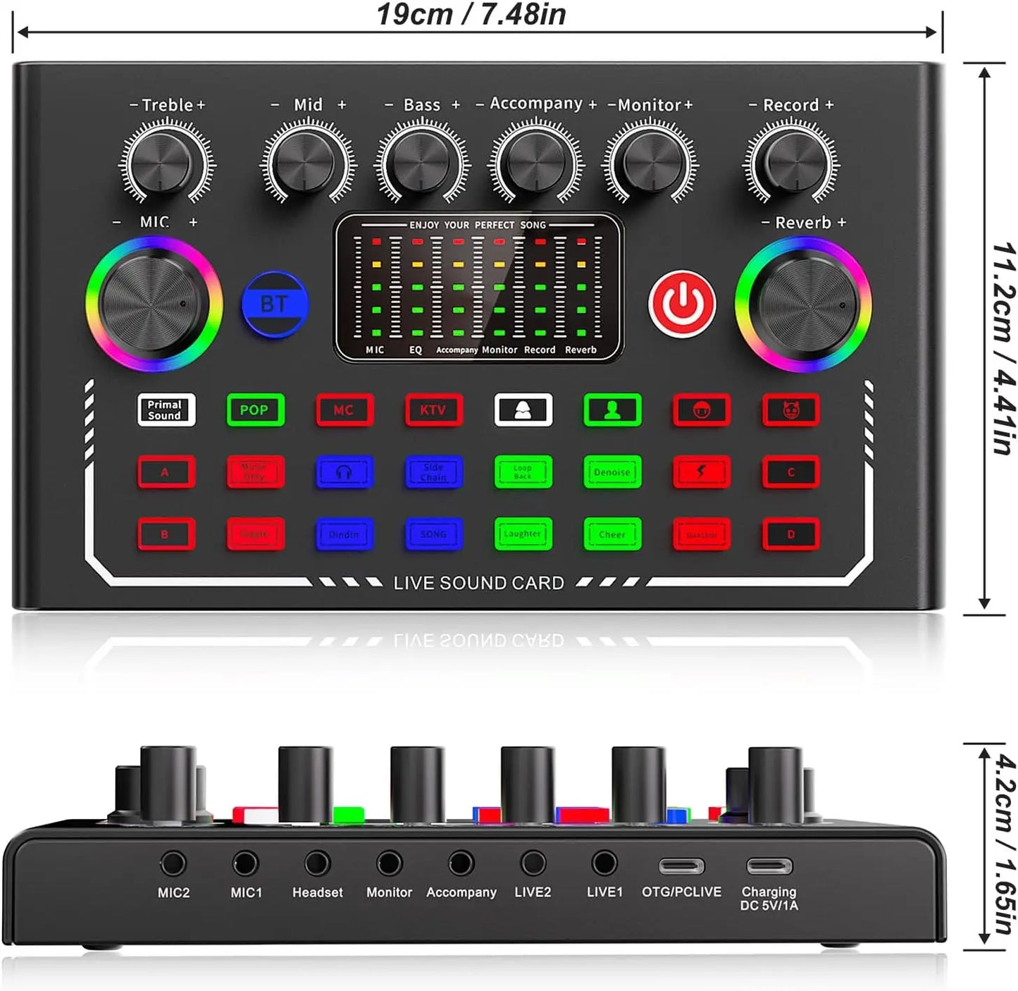 F009 Live Sound Card Kit - BM-800 Microphone Set for Podcasting, Audio Recording & YouTube Streaming