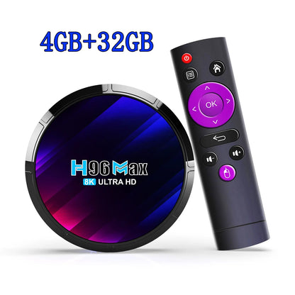 H96MAX Android TV Box RK3528 – 4K & 8K Video, WiFi6, BT5.0, 2.4G/5.8G, Set-Top Box for Streaming and Media Playback