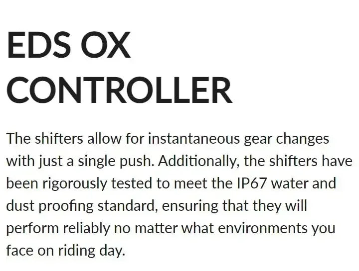 2025 WHEELTOP EDS GEX OX 2.0 MTB Wireless Electronic Groupset – 7–13 Speed Shifter & Rear Derailleur