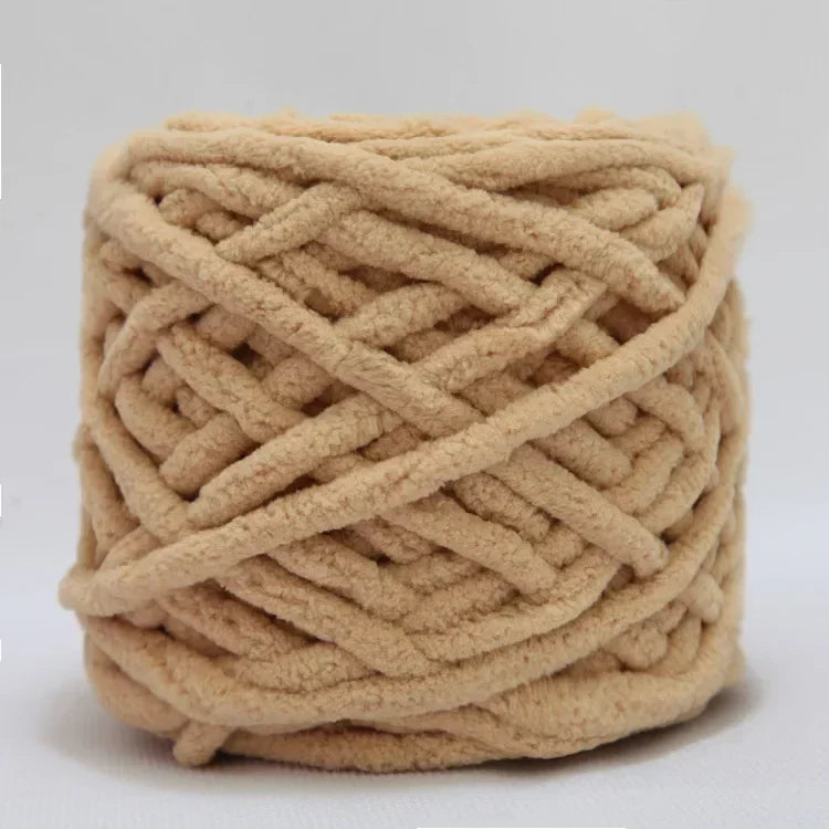 100g Chenille Knitting Yarn – Soft Thick Cotton Ice Strip Wool for DIY Hand Knitting Scarves & Crafts