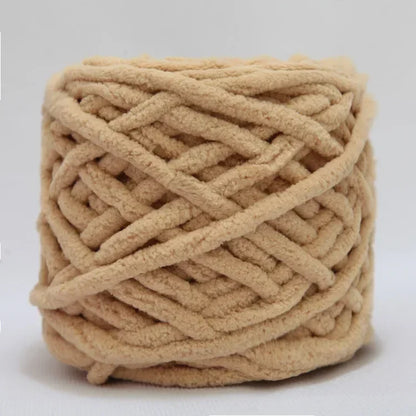100g Chenille Knitting Yarn – Soft Thick Cotton Ice Strip Wool for DIY Hand Knitting Scarves & Crafts
