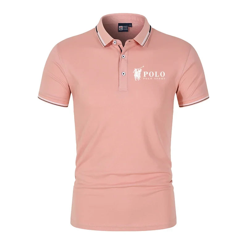 Men's Premium Quick Dry Polo Shirt - Breathable Summer Casual Business Short Sleeve Polo