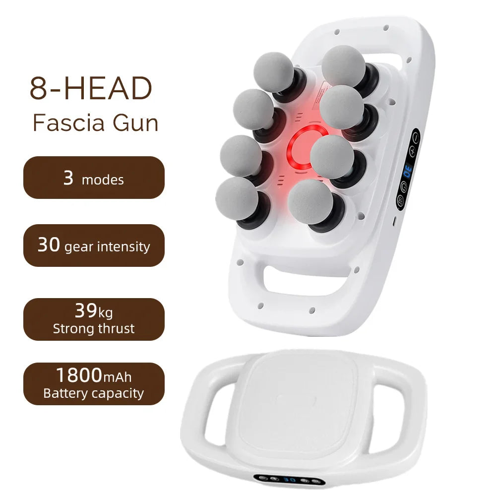 16-Head Fascia Massage Gun – High-Frequency Vibration Body Massager for Back, Waist, Neck, and Shoulders, Muscle Relief