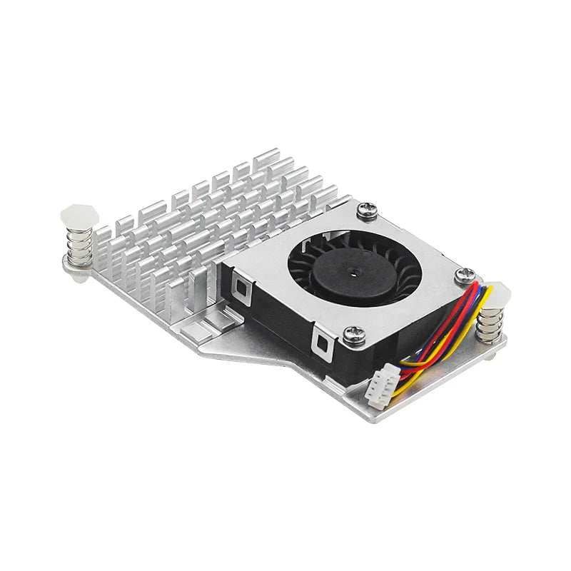 Raspberry Pi 5 Active Cooler — Aluminum Heatsink with PWM Adjustable Fan, Black/Silver/Blue Cooling Radiator for Pi 5