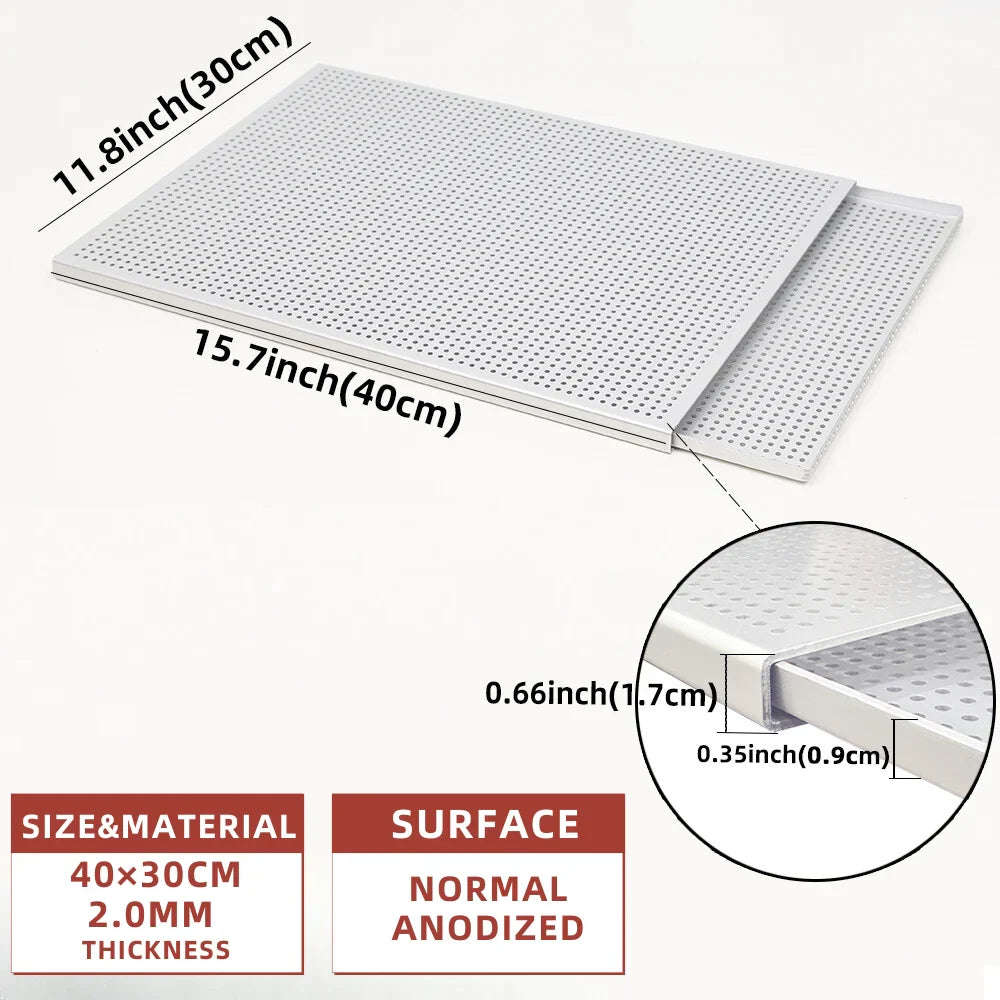 Puff Pastry Baking Tray – Rectangular Perforated Mille Feuille Pan for Oven & Bread