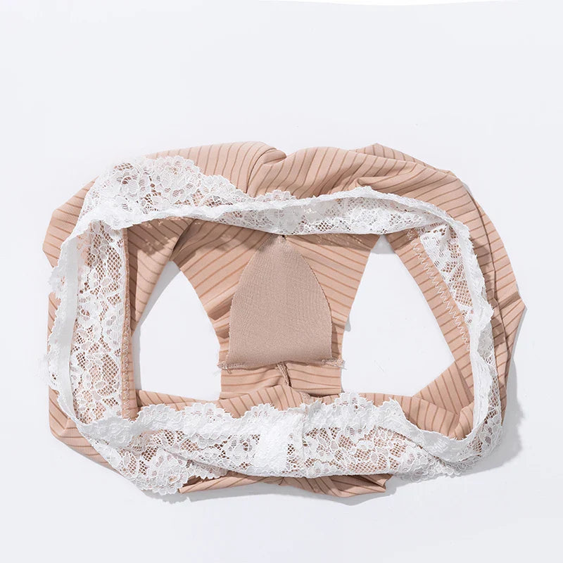 TrowBridge Women’s Seamless Silk Satin Panties – Lace Hollow Breathable Boyshort Underwear